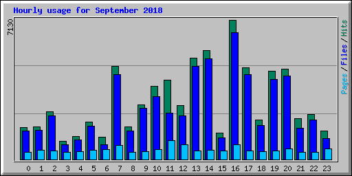 Hourly usage for September 2018