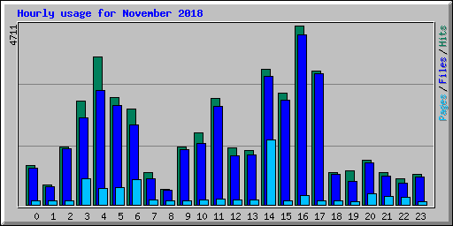 Hourly usage for November 2018
