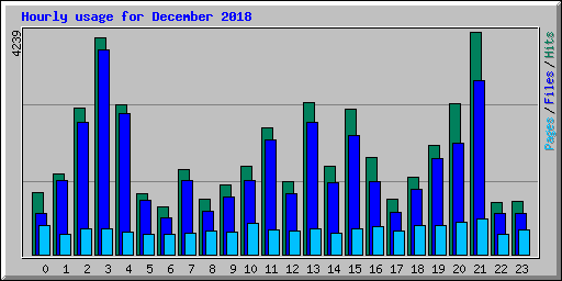 Hourly usage for December 2018