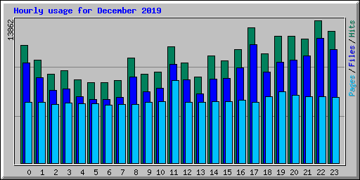 Hourly usage for December 2019