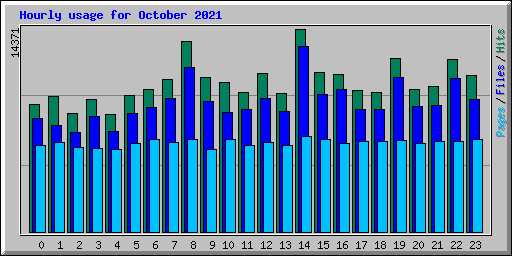 Hourly usage for October 2021