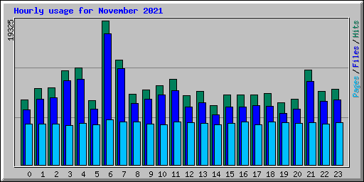 Hourly usage for November 2021