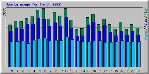 Hourly usage for March 2022