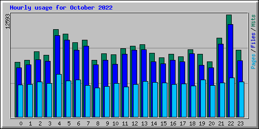 Hourly usage for October 2022