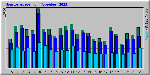 Hourly usage for November 2022